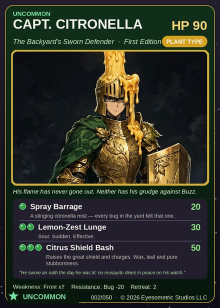 Captain Citronella — Channel Legends First Edition card #002