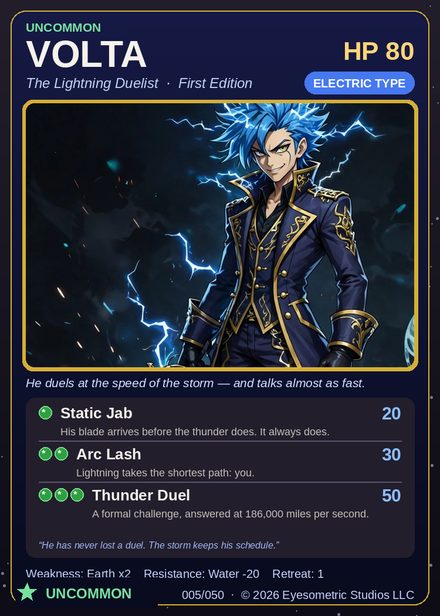 Volta — Channel Legends First Edition card #005
