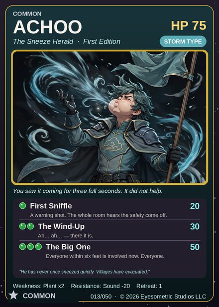 Achoo — Channel Legends First Edition card #013
