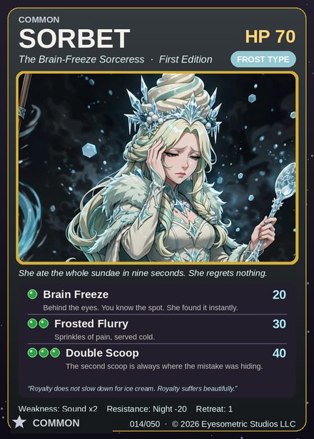 Sorbet — Channel Legends First Edition card #014