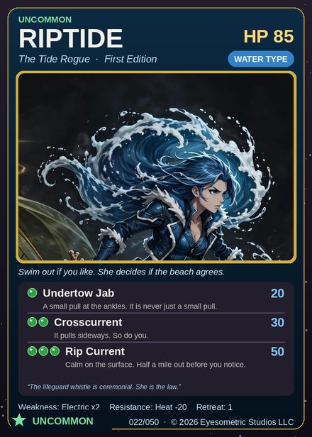 Riptide — Channel Legends First Edition card #022